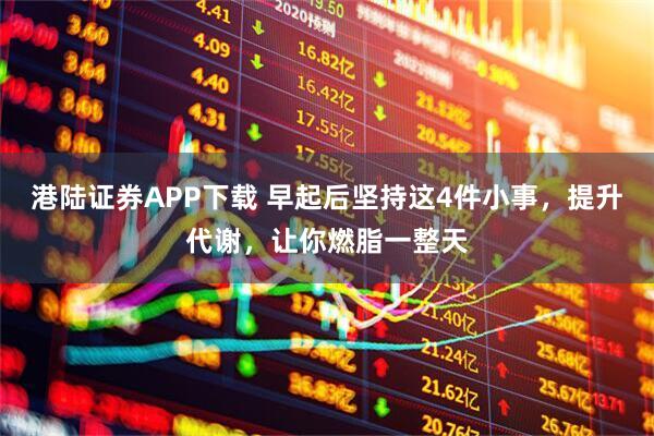 港陆证券APP下载 早起后坚持这4件小事，提升代谢，让你燃脂一整天